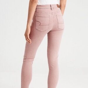 American eagle super stretch pink pants